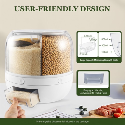 Rice dispenser dry - dry, grain
